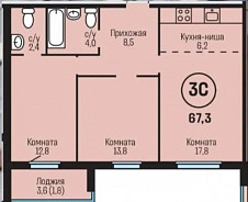 Планировка евротрешки
